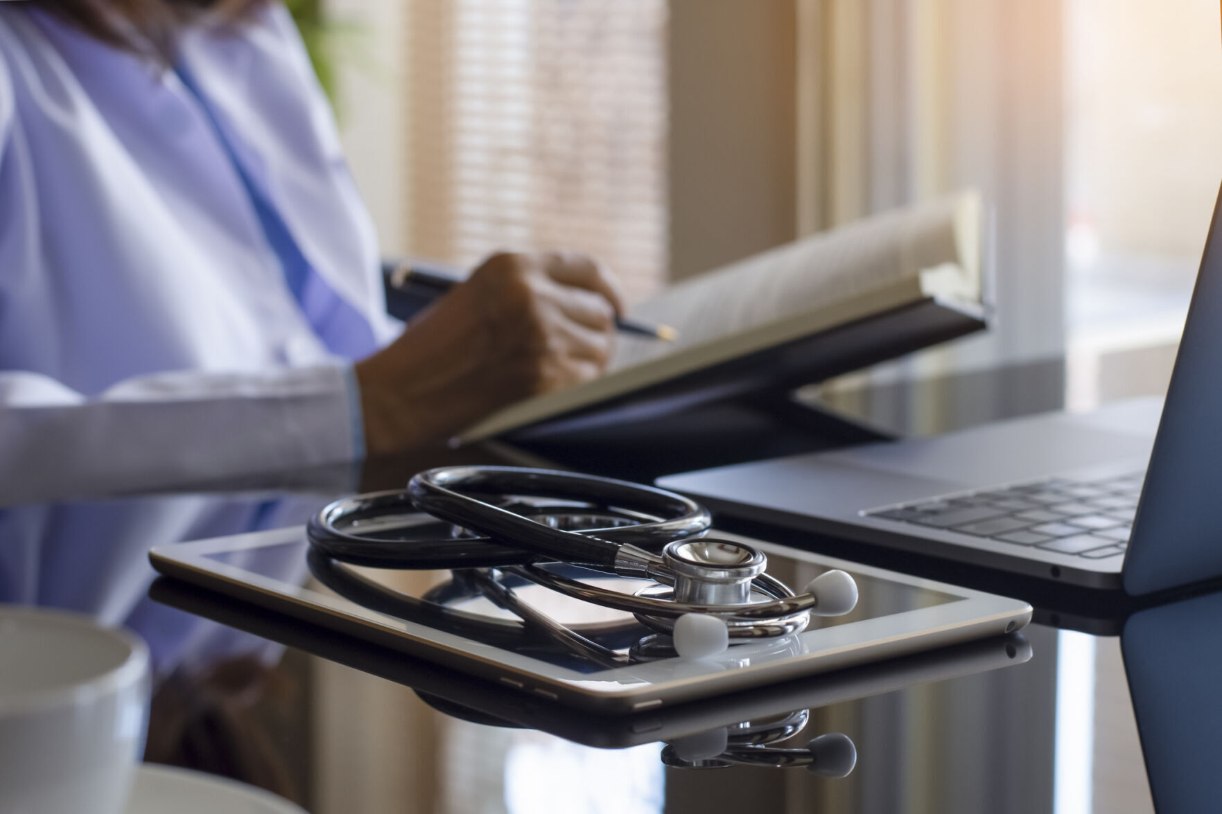 Doctor read book